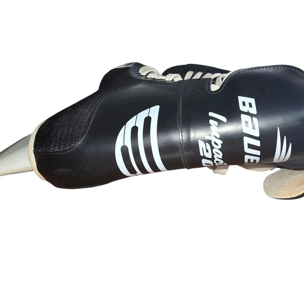 Bauer Impact 20 Mens Ice Hockey Skates Black White Size 11 EU 45 UK 10